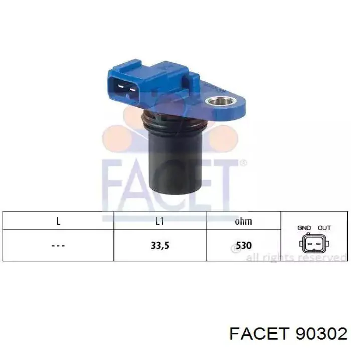 Sensor de posição da árvore distribuidora Facet 90302 preço, a partir de 20,34 USD