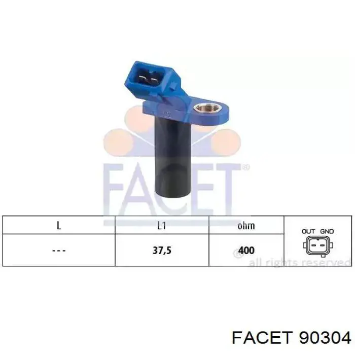 Sensor de posição (de revoluções) de cambota Facet 90304 preço, a partir de 21,28 USD