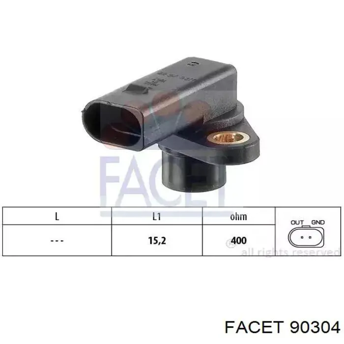 Compre 90304 Facet Sensor de posição (de revoluções) de cambota