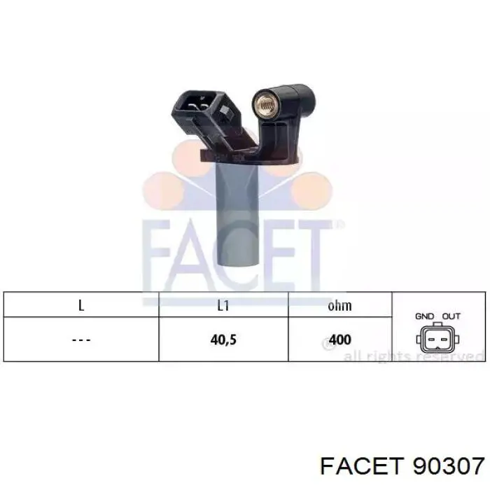Sensor de posição (de revoluções) de cambota Facet 90307 preço, a partir de 26,62 USD