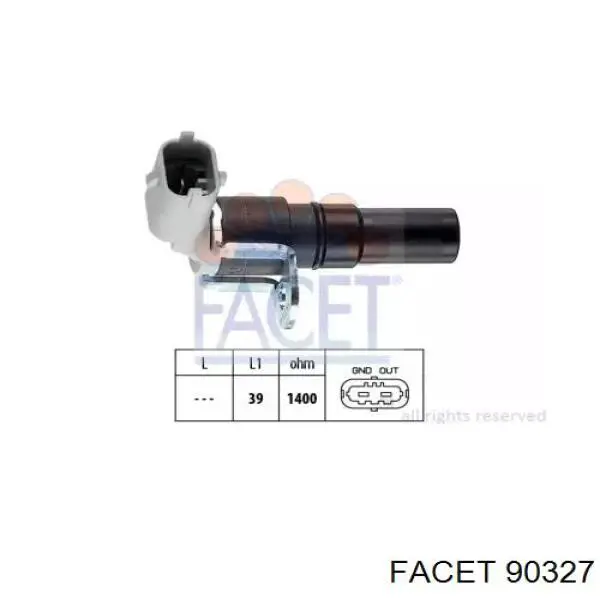 Sensor de posição (de revoluções) de cambota Facet 90327 preço, a partir de 29,06 USD