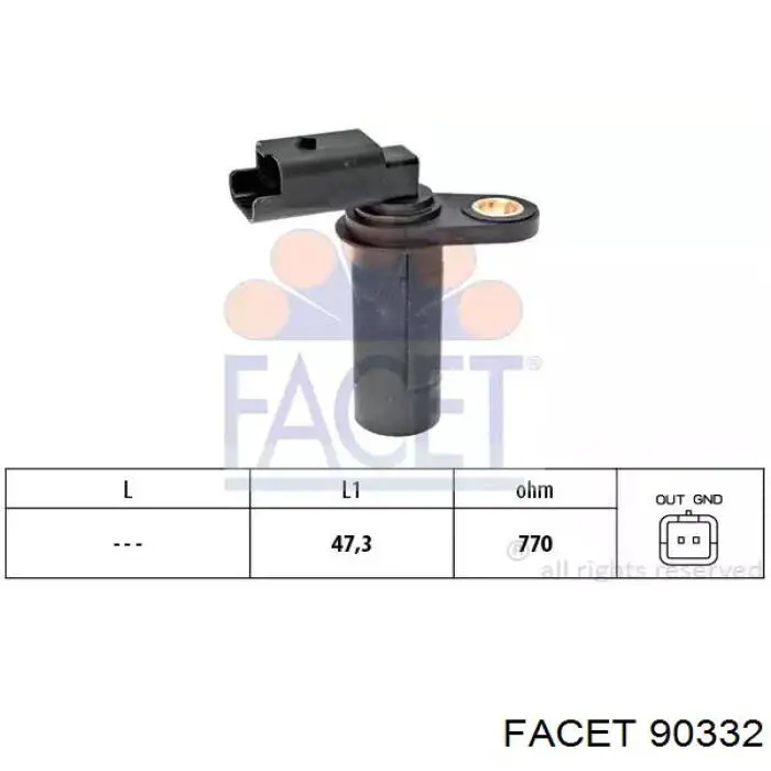 Sensor de posição da árvore distribuidora Facet 90332 preço, a partir de 29,11 USD