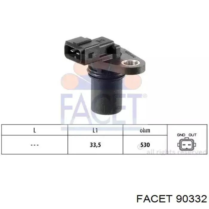 Compre 90332 Facet Sensor de posição da árvore distribuidora