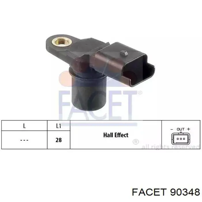 Sensor de posição da árvore distribuidora Facet 90348 preço, a partir de 31,62 USD