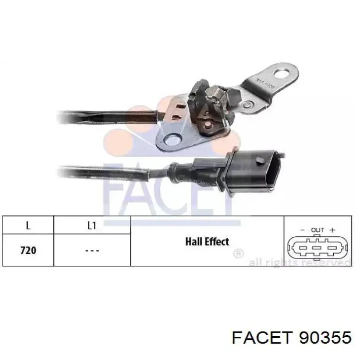 Sensor de posição da árvore distribuidora Facet 90355 preço, a partir de 42,55 USD