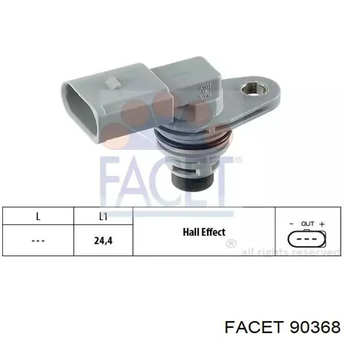 Sensor de posição da árvore distribuidora 30907013 AND