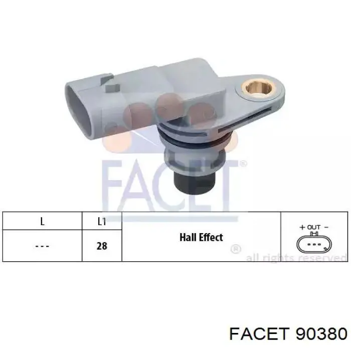 Sensor de posição da árvore distribuidora Facet 90380 preço, a partir de 37,52 USD