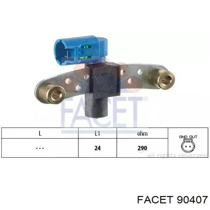 Compre 90407 Facet Sensor de posição (de revoluções) de cambota