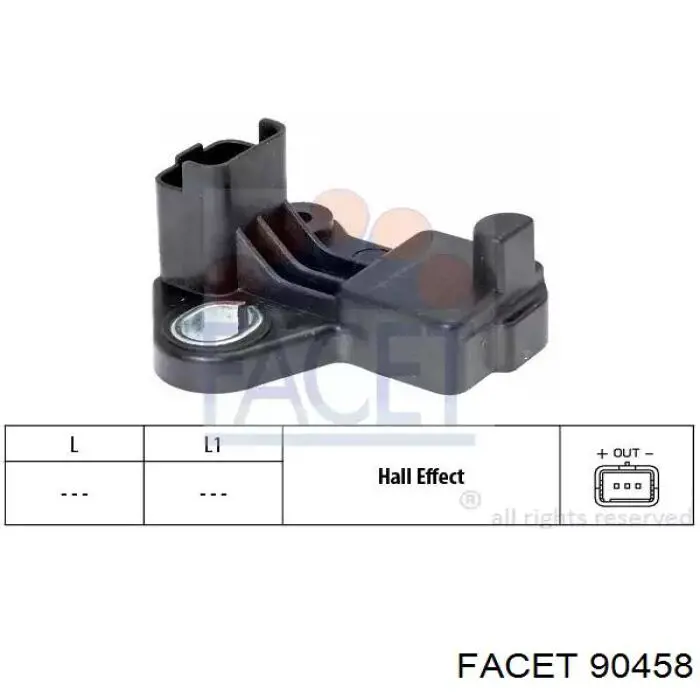 Sensor de posição (de revoluções) de cambota Facet 90458 preço, a partir de 22,73 USD