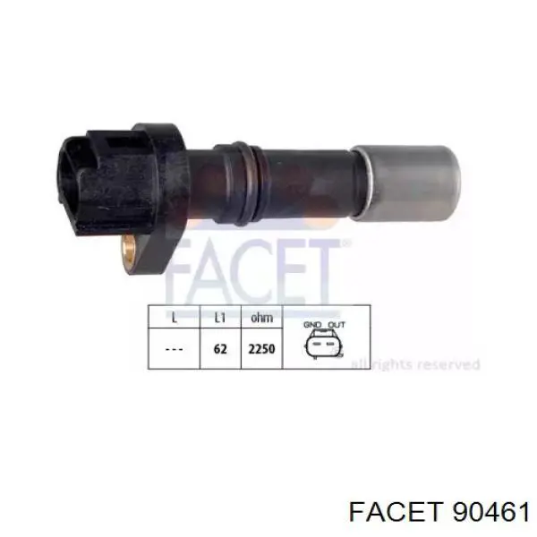 Sensor de posição (de revoluções) de cambota Facet 90461 preço, a partir de 33,71 USD