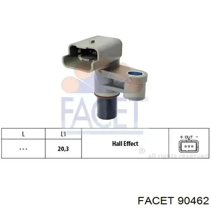 Sensor de posição da árvore distribuidora Facet 90462 preço, a partir de 40,17 USD