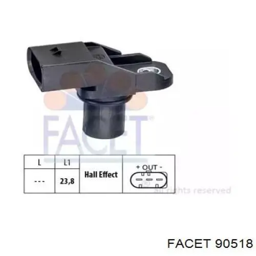 Sensor de posição da árvore distribuidora Facet 90518 preço, a partir de 47,37 USD