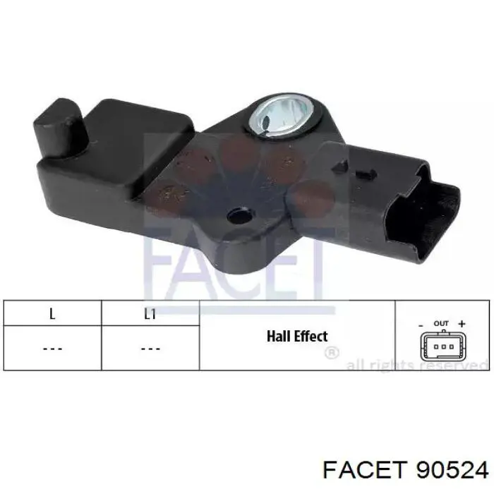 Sensor de posição (de revoluções) de cambota Facet 90524 preço, a partir de 28,02 USD
