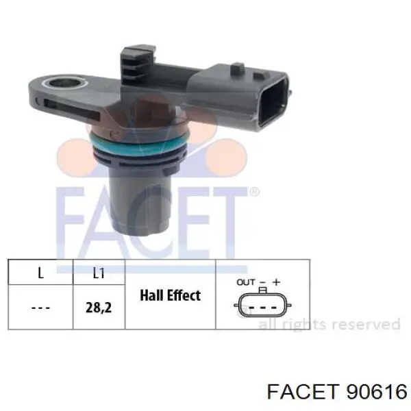 Sensor de posição da árvore distribuidora SAC103 Magneti Marelli