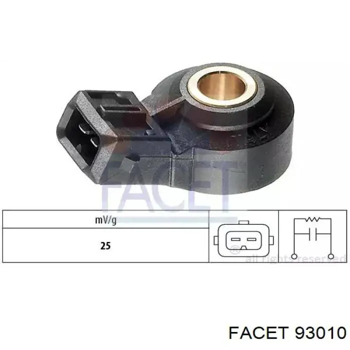 Sensor de detonação Facet 93010 preço, a partir de 28,34 USD