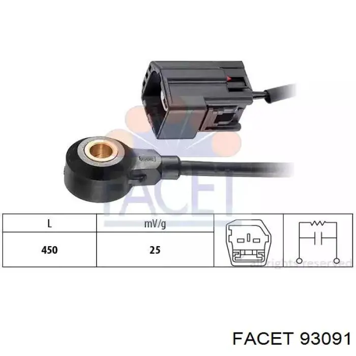 Sensor de detonação Facet 93091 preço, a partir de 37,68 USD