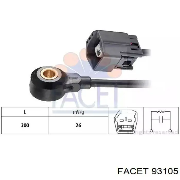 Sensor de detonação Facet 93105 preço, a partir de 31,87 USD