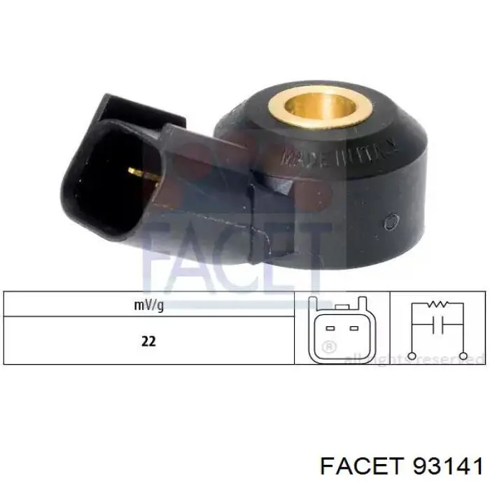 Sensor de detonação Facet 93141 preço, a partir de 31,06 USD