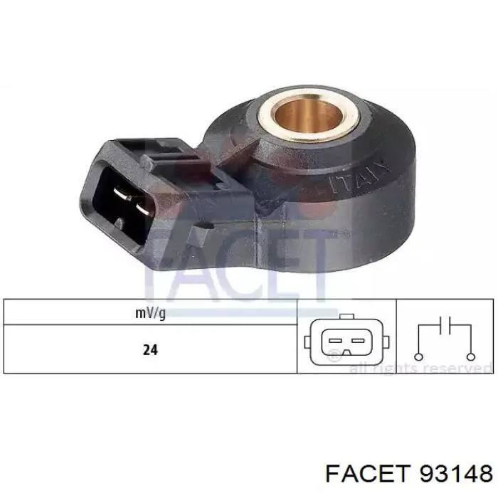 Sensor de detonação Facet 93148 preço, a partir de 25,83 USD