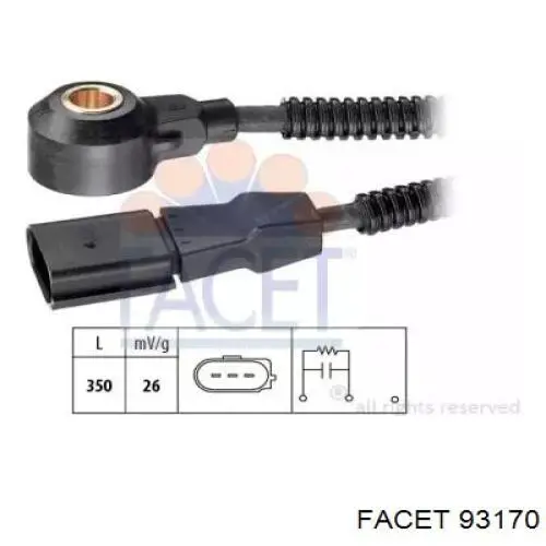 Sensor de detonação Facet 93170 preço, a partir de 38,92 USD