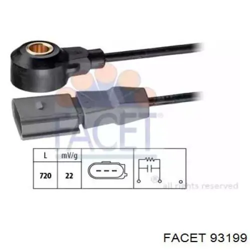 Sensor de detonação Facet 93199 preço, a partir de 50,35 USD