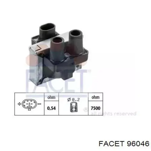 Bobina de ignição Facet 96046 preço, a partir de 21,53 USD