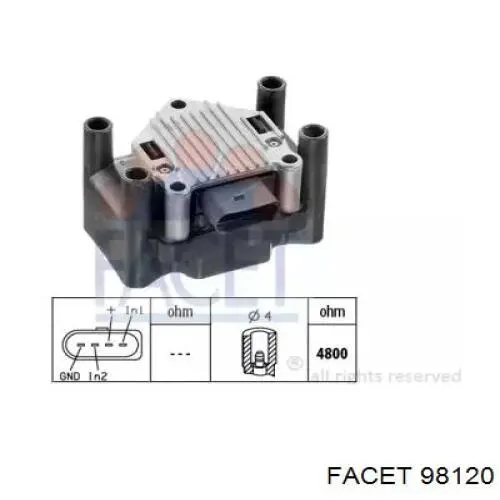 Bobina de ignição Facet 98120 preço, a partir de 27,24 USD
