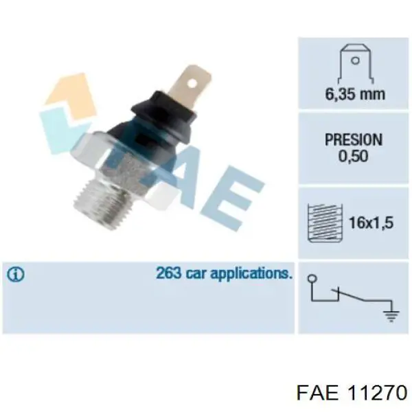Sensor de pressão de óleo FAE 11270 preço, a partir de 4,31 USD
