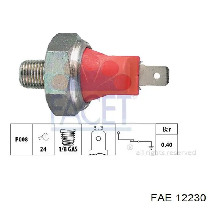 Sensor de pressão de óleo FAE 12230 preço, a partir de 5,44 USD
