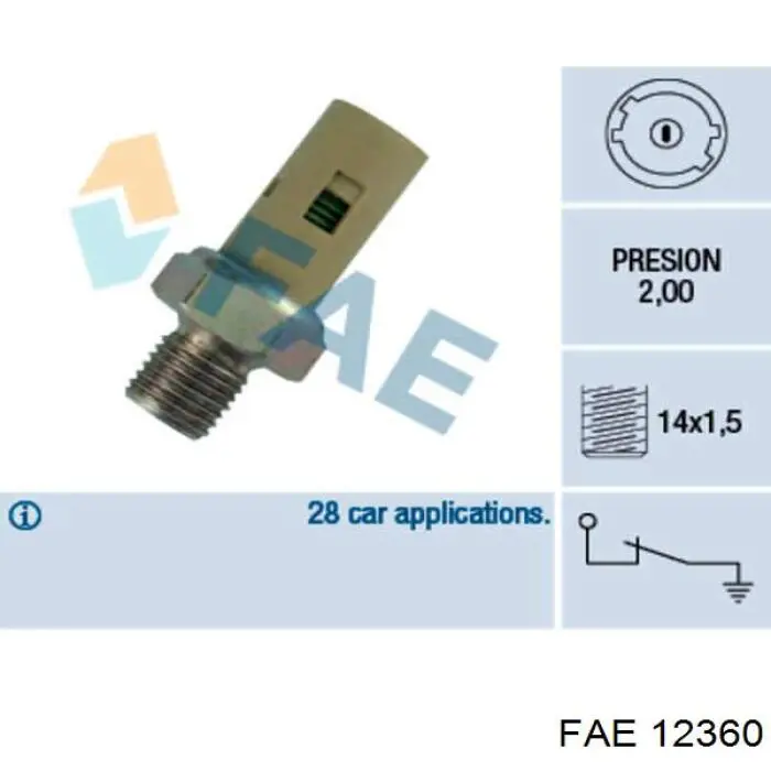 Compre 12360 FAE Sensor de pressão de óleo