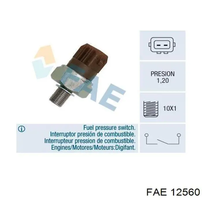 Sensor de pressão de combustível para Volkswagen Golf III 1H1
