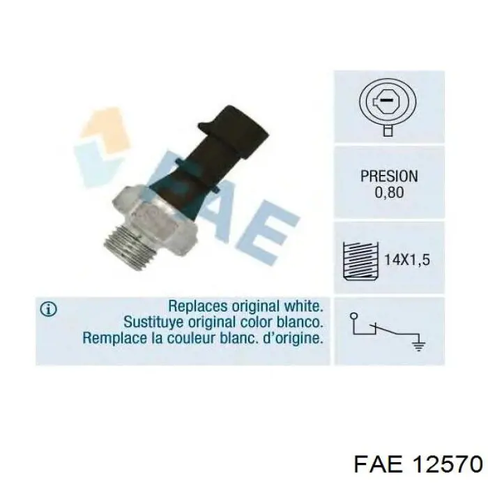 Sensor de pressão de óleo FAE 12570 preço, a partir de 5,33 USD