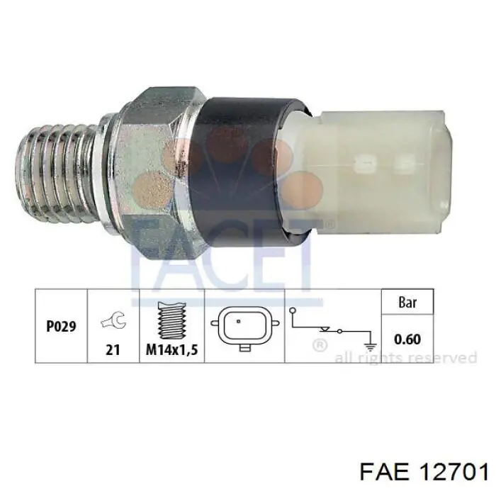 Compre 12701 FAE Sensor de pressão de óleo