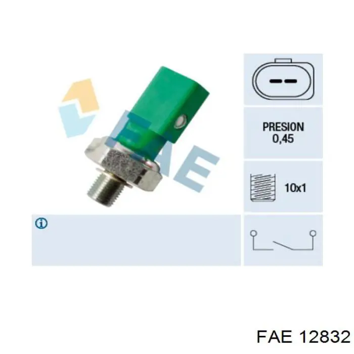 Compre 12832 FAE Sensor de pressão de óleo