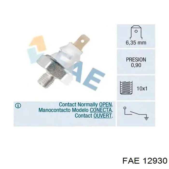 Compre 12930 FAE Sensor de pressão de óleo
