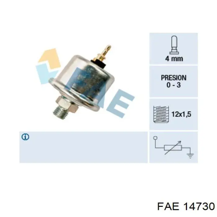 Sensor de pressão de óleo FAE 14730 preço, a partir de 32,53 USD