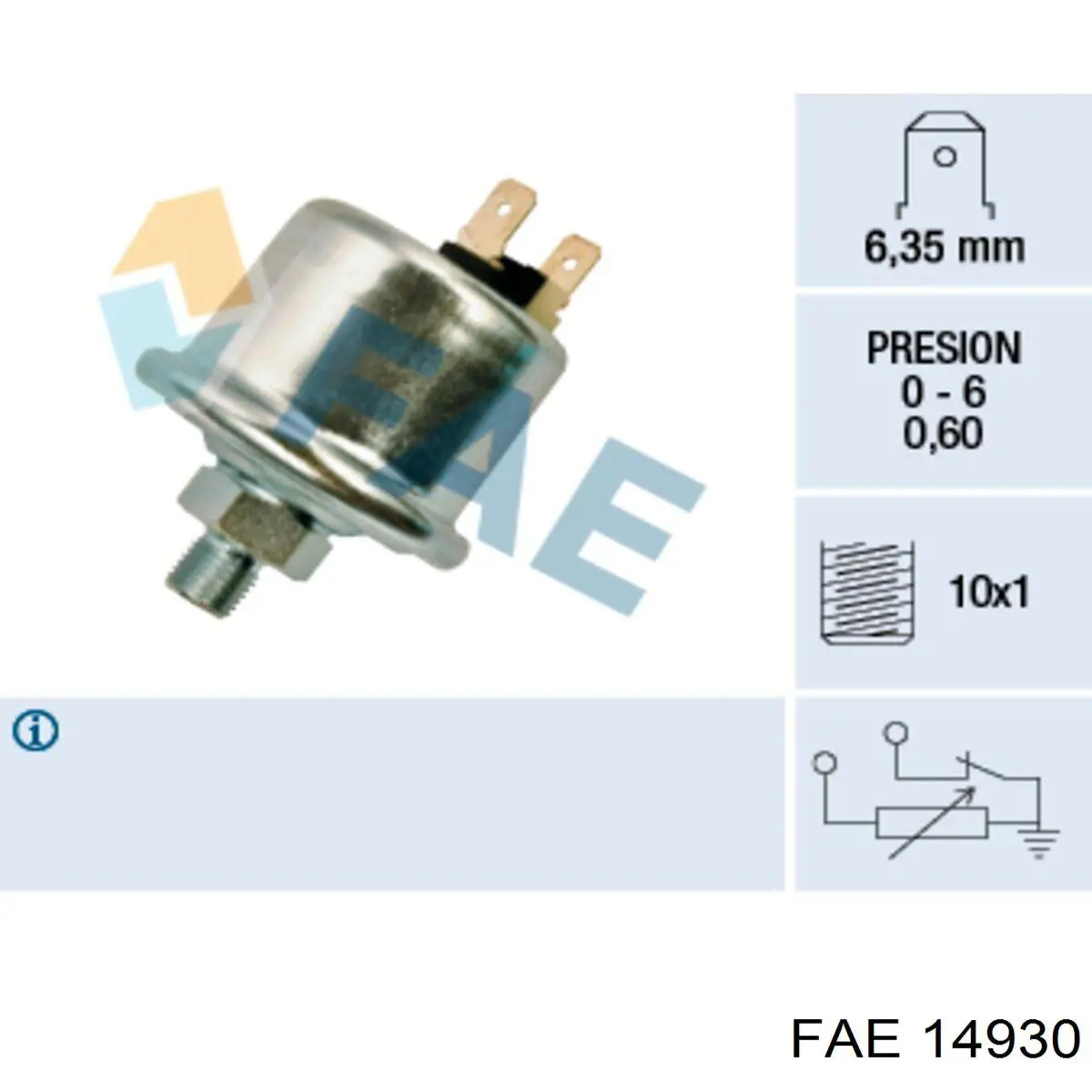 Sensor de pressão de óleo FAE 14930 preço, a partir de 83,64 USD