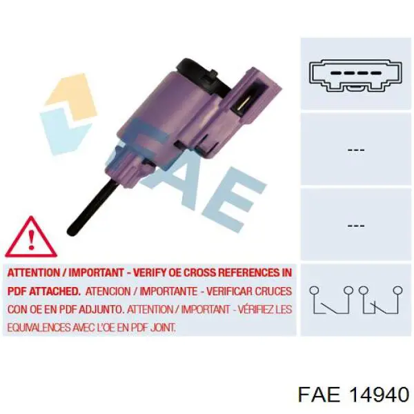 Sensor de pressão de óleo FAE 14940 preço, a partir de 103,06 USD