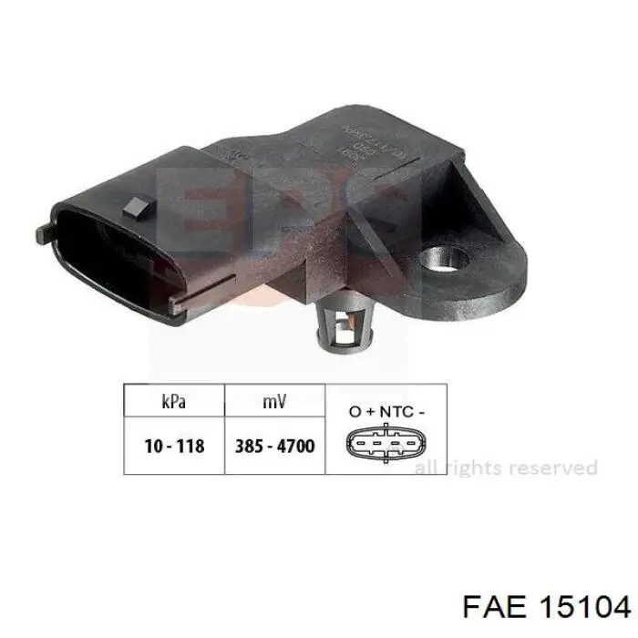 Sensor de pressão no coletor de admissão, MAP FAE 15104 preço, a partir de 32,69 USD