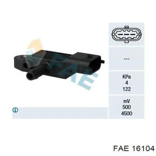 Compre 16104 FAE Sensor de pressão dos gases de escape