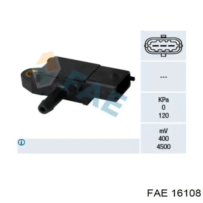 Sensor de pressão dos gases de escape FAE 16108 preço, a partir de 36,11 USD