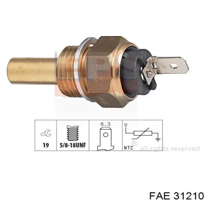 Compre DAC2583 Jaguar Sensor de temperatura do fluido de esfriamento