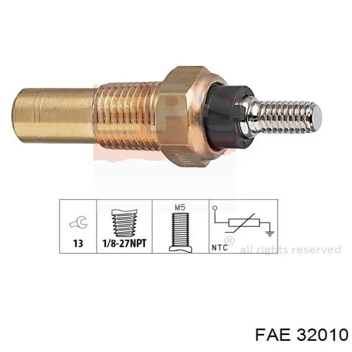 Compre 32010 FAE Sensor de temperatura do fluido de esfriamento