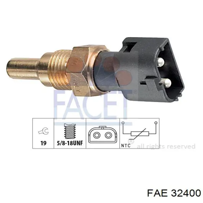Sensor de temperatura do fluido de esfriamento FAE 32400 preço, a partir de 32,10 USD