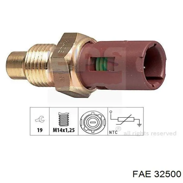 Sensor de temperatura do fluido de esfriamento FAE 32500 preço, a partir de 16,43 USD