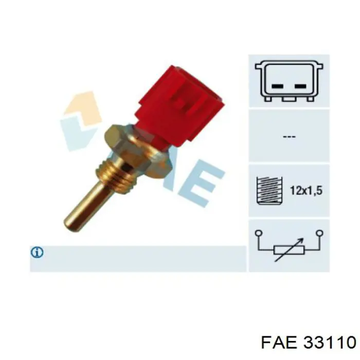Sensor de temperatura do fluido de esfriamento FAE 33110 preço, a partir de 10,16 USD