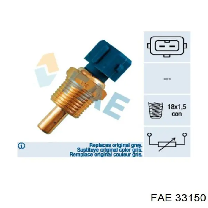 Sensor de temperatura do fluido de esfriamento FAE 33150 preço, a partir de 12,56 USD