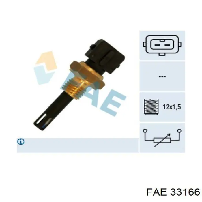 Compre 33166 FAE Sensor de temperatura da mistura de ar