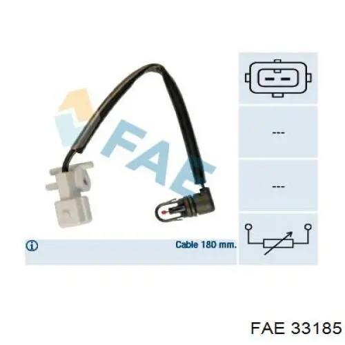 Sensor de temperatura da mistura de ar FAE 33185 preço, a partir de 34,25 USD