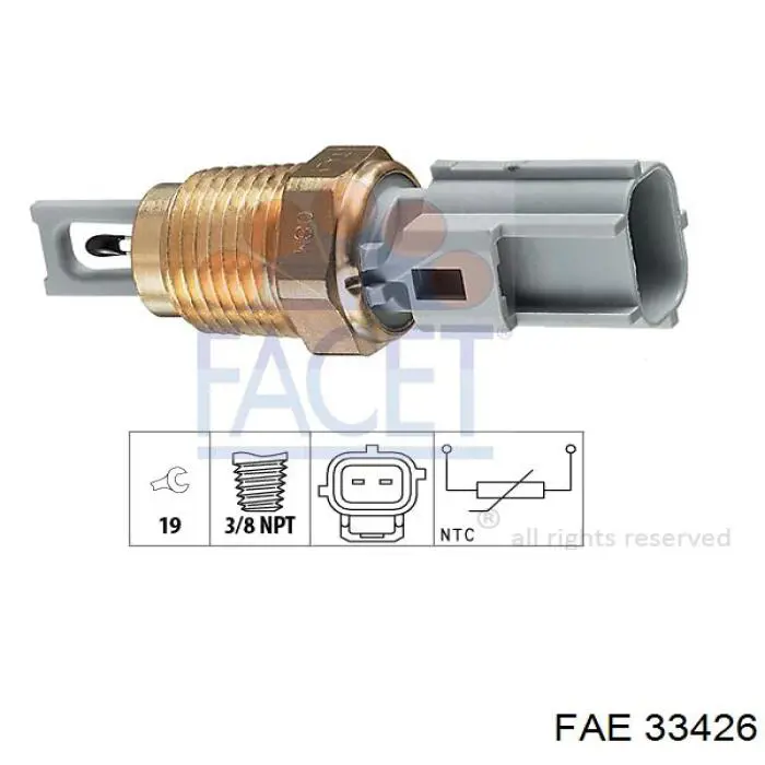 Sensor de temperatura da mistura de ar FAE 33426 preço, a partir de 13,49 USD